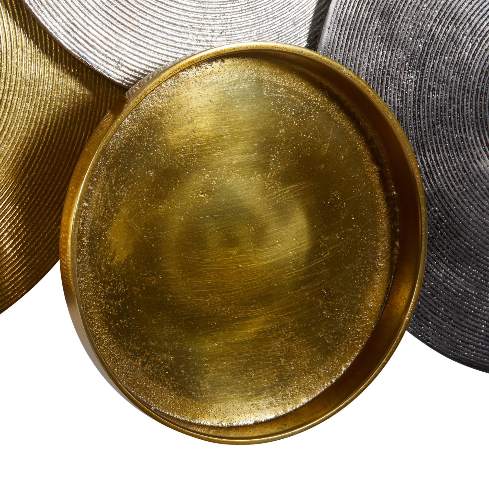 Gold, Silver & Gray Aluminum Wall Décor